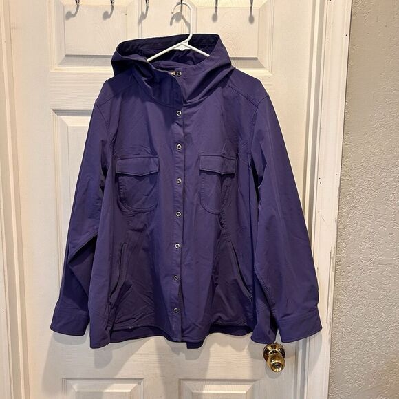 Duluth Flexpidition Water Resistant Shirt  Jacket Button Up Size Women's 3X Blue - Picture 1 of 10